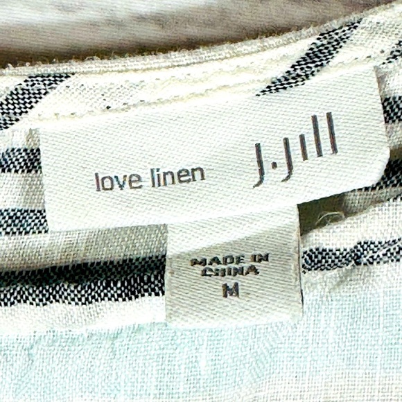 J. Jill Linen Striped Top, Medium - Picture 9 of 10